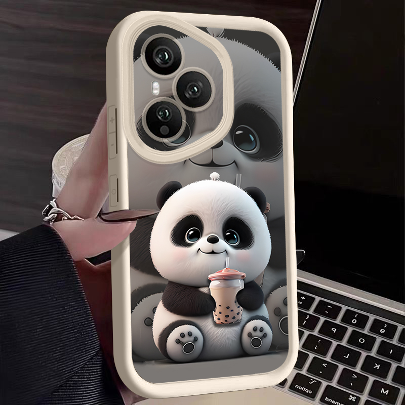 Phone Cases Honor - Drink Milk Tea Panda Patterned Phone