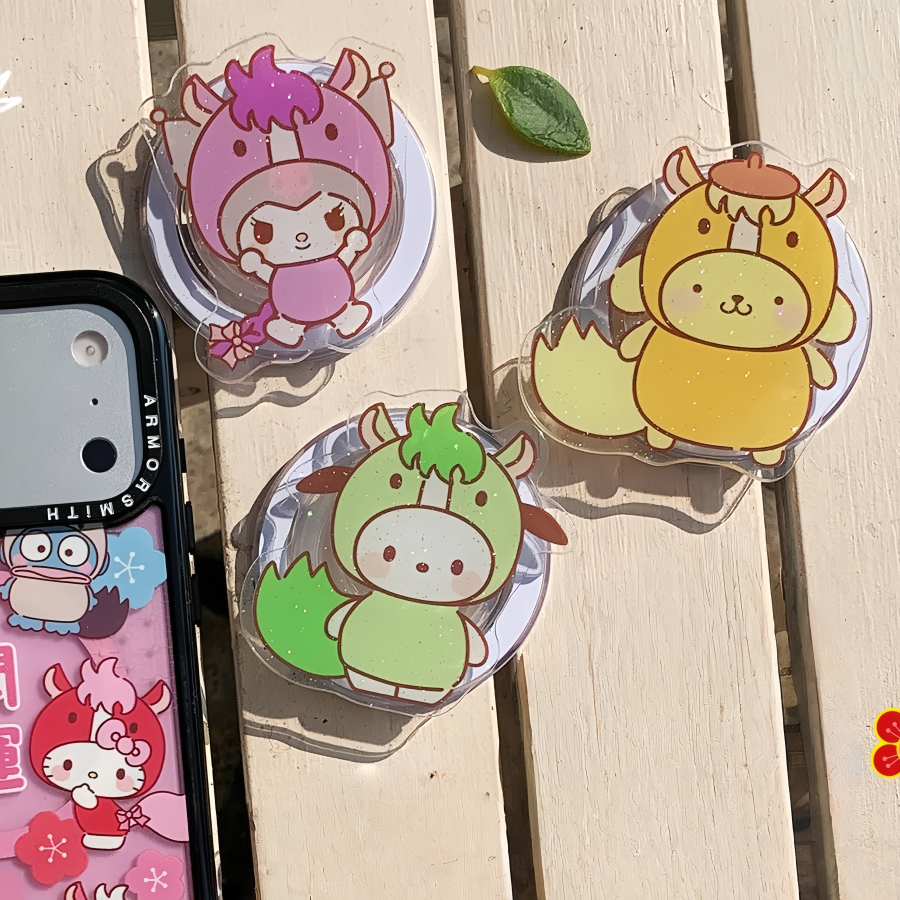 Phone Cases Horse - Cute Horse Hoodie With Pochacco&Kuromi&Pompompurin Magnetic