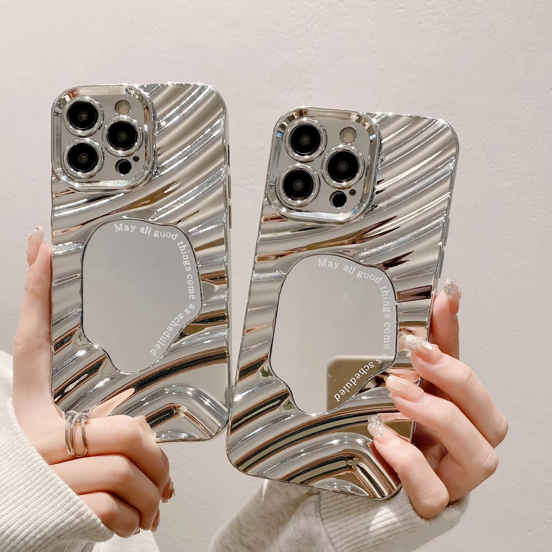 Phone Cases Quality - Wave Cosmetic Mirror Phone Case For