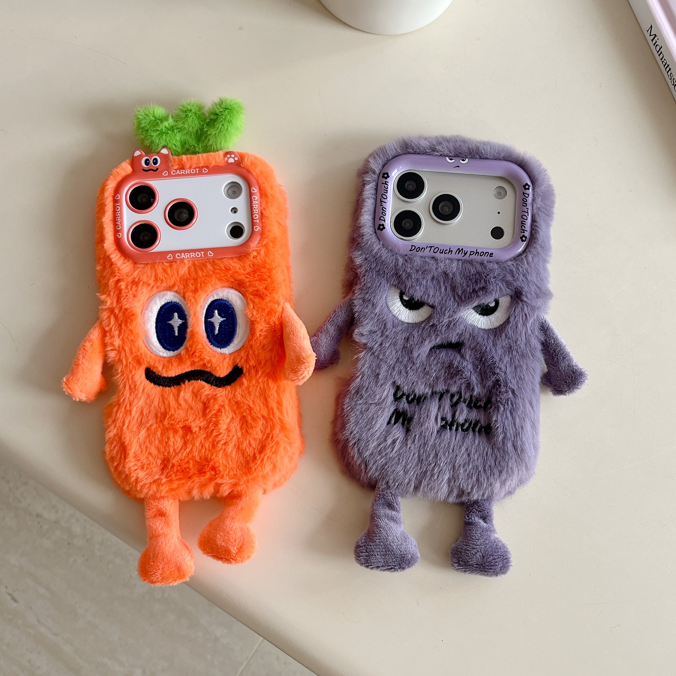 Phone Cases Protective - Cute Plush Phone Case with Quirky