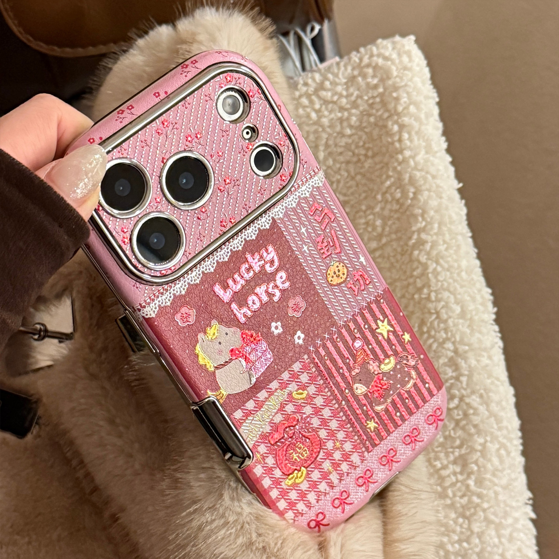 Korean Cartoon Horse Splicing  - đánh giá và giá Phone Cases Horse