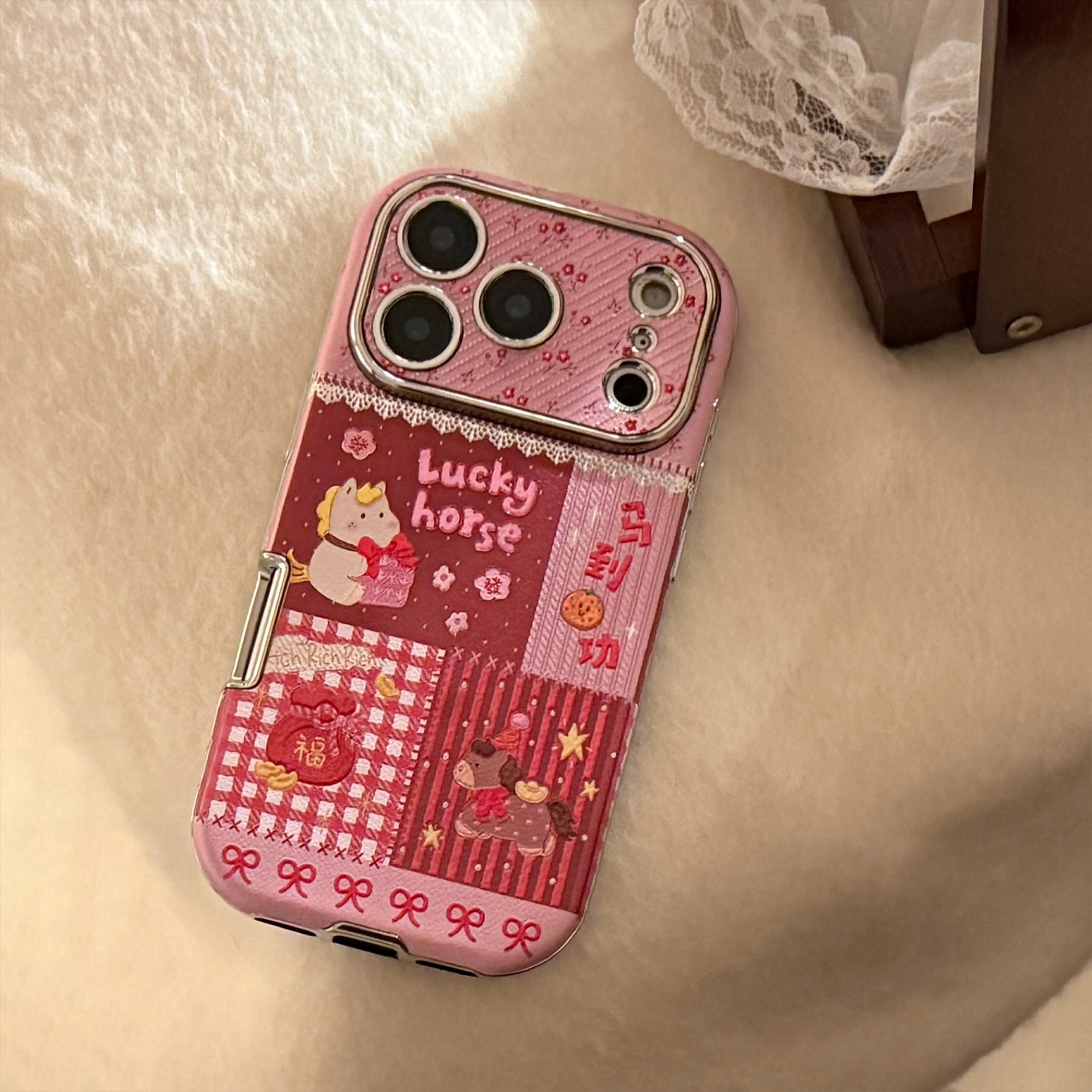 Korean Cartoon Horse Splicing  - đánh giá và giá Phone Cases Horse