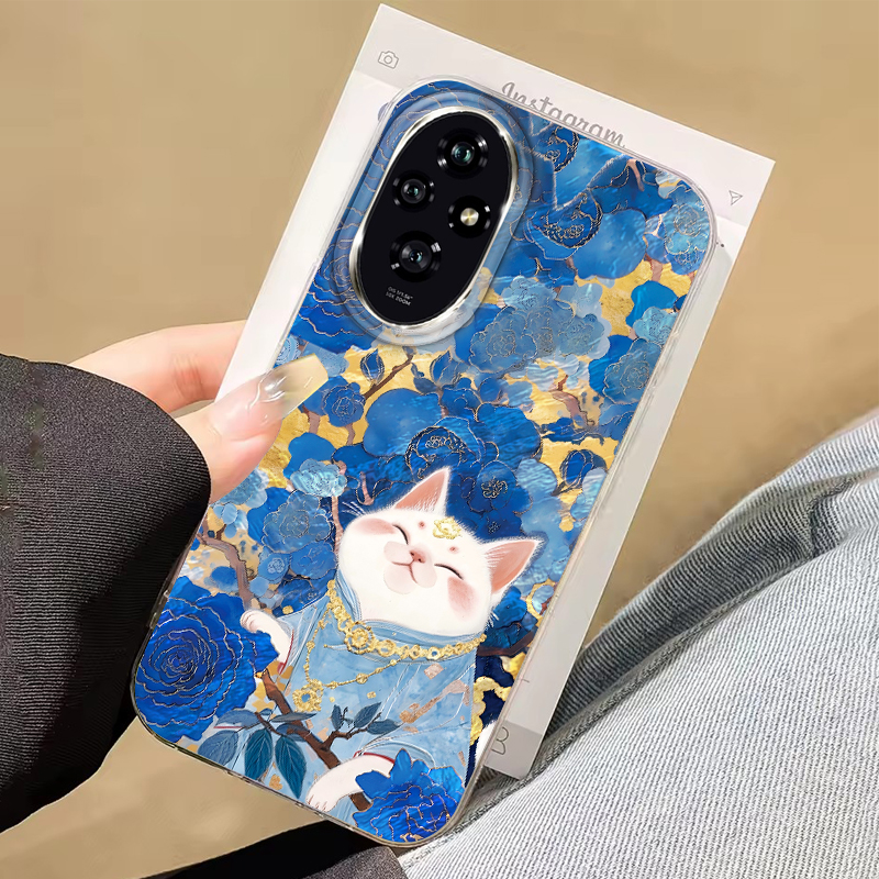 Lucky Cat Blue Rose Sparkle Ca - đánh giá và giá Phone Cases Honor