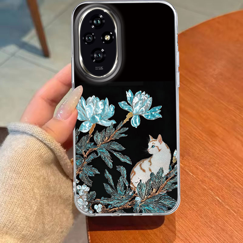 Lucky Cat Blue Rose Sparkle Ca - đánh giá và giá Phone Cases Honor