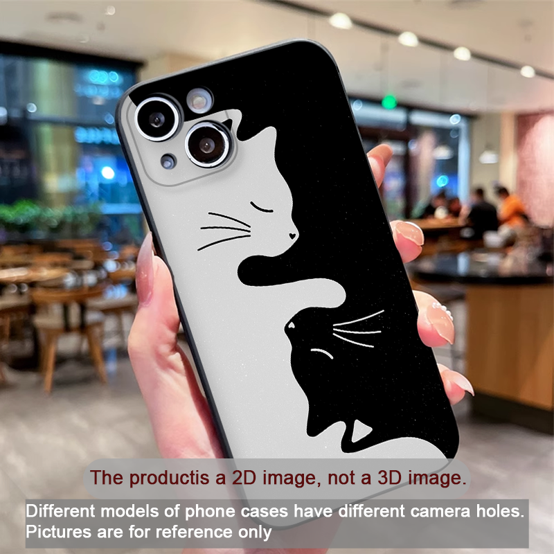 Cartoon Black White Cat Lovers - đánh giá và giá Phone Cases For Motorola
