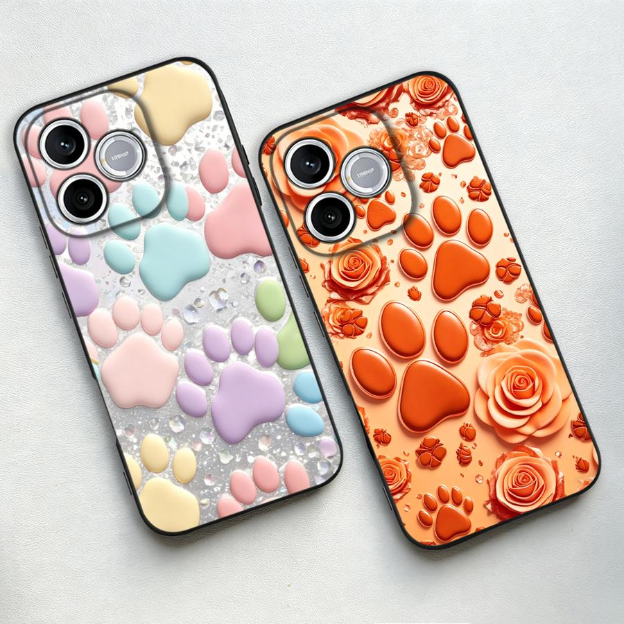 Orange Rose Paw Print Funda Ph - đánh giá và giá Phone Cases Honor