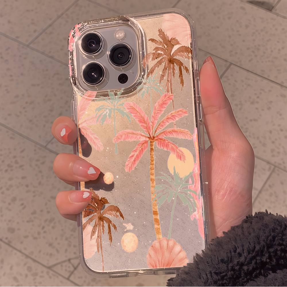 Beach coconut trees Clear Glit - đánh giá và giá Phone Cases Protective