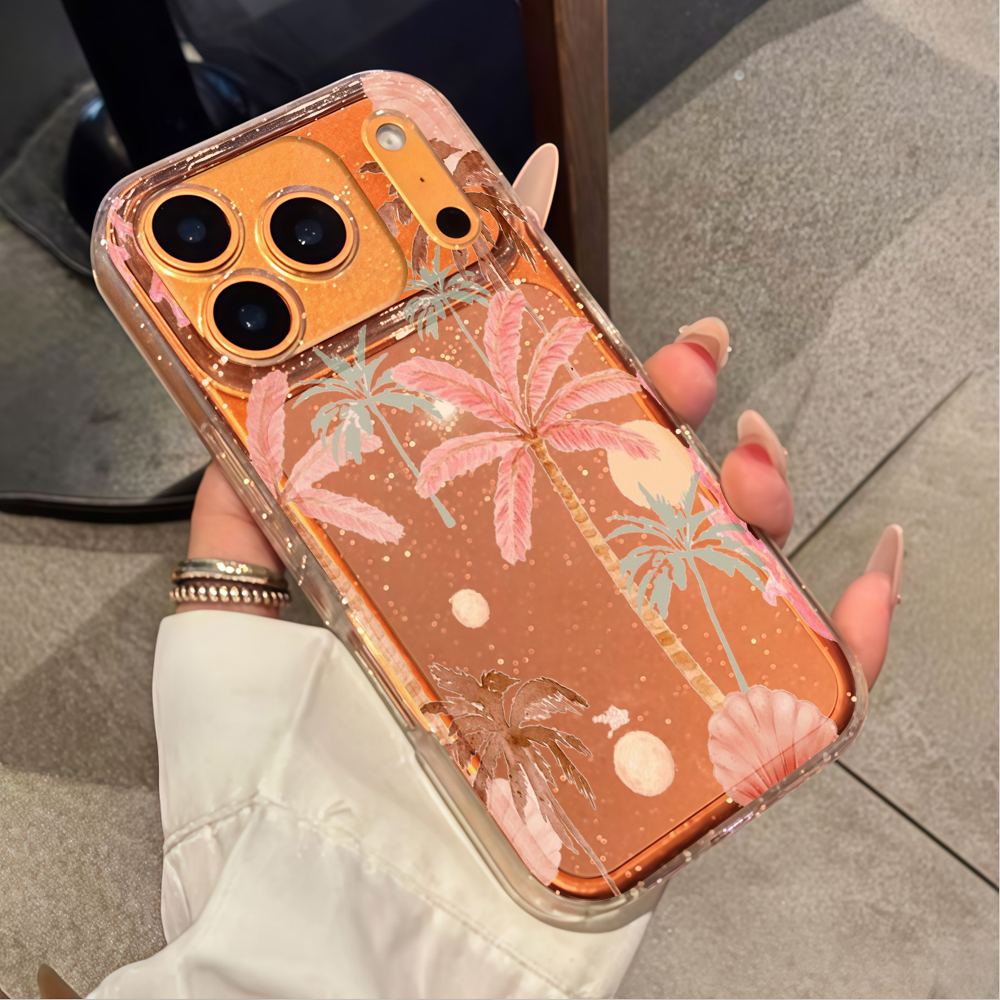 Beach coconut trees Clear Glit - đánh giá và giá Phone Cases Protective
