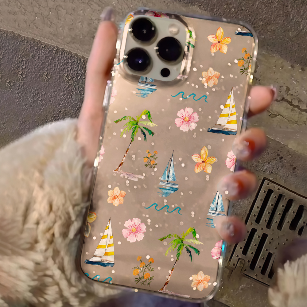 Beach coconut trees Clear Glit - đánh giá và giá Phone Cases Protective