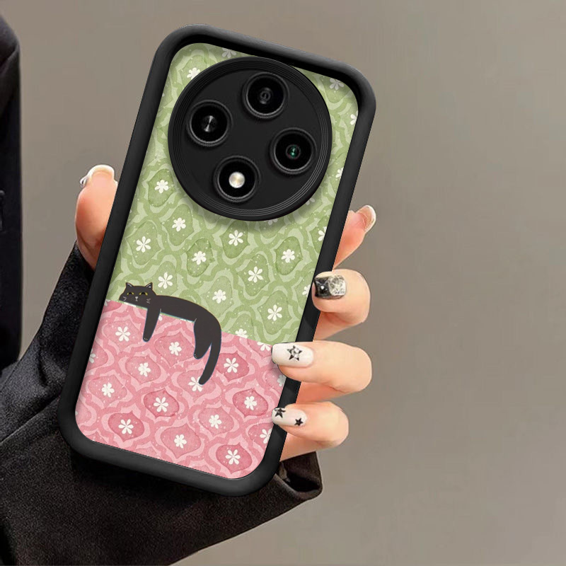 Artistic Cute Black Cat Stripe - đánh giá và giá Phone Cases Honor