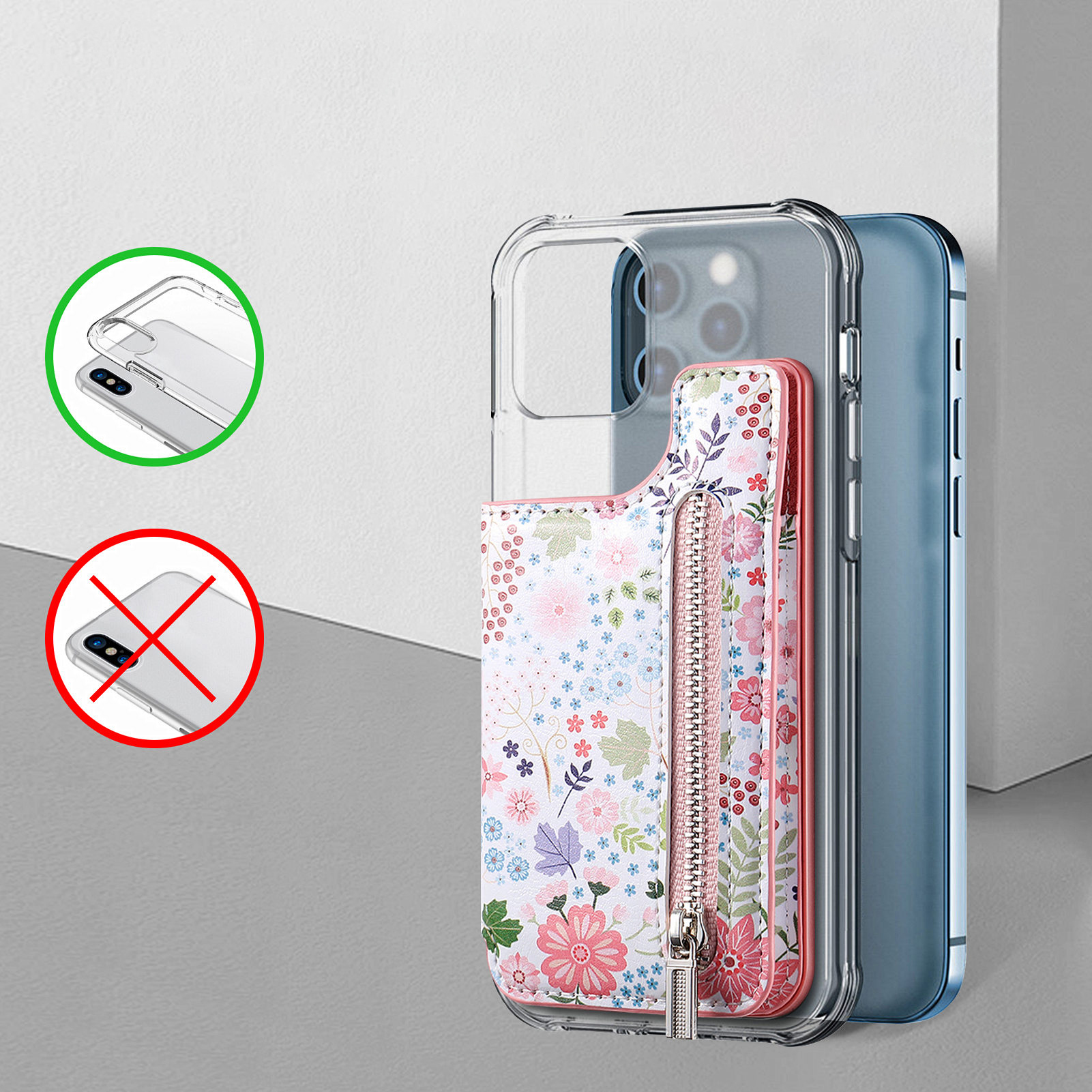 1Pc Flower Painted Phone Case  - đánh giá và giá Phone Cases With Wallet On Back