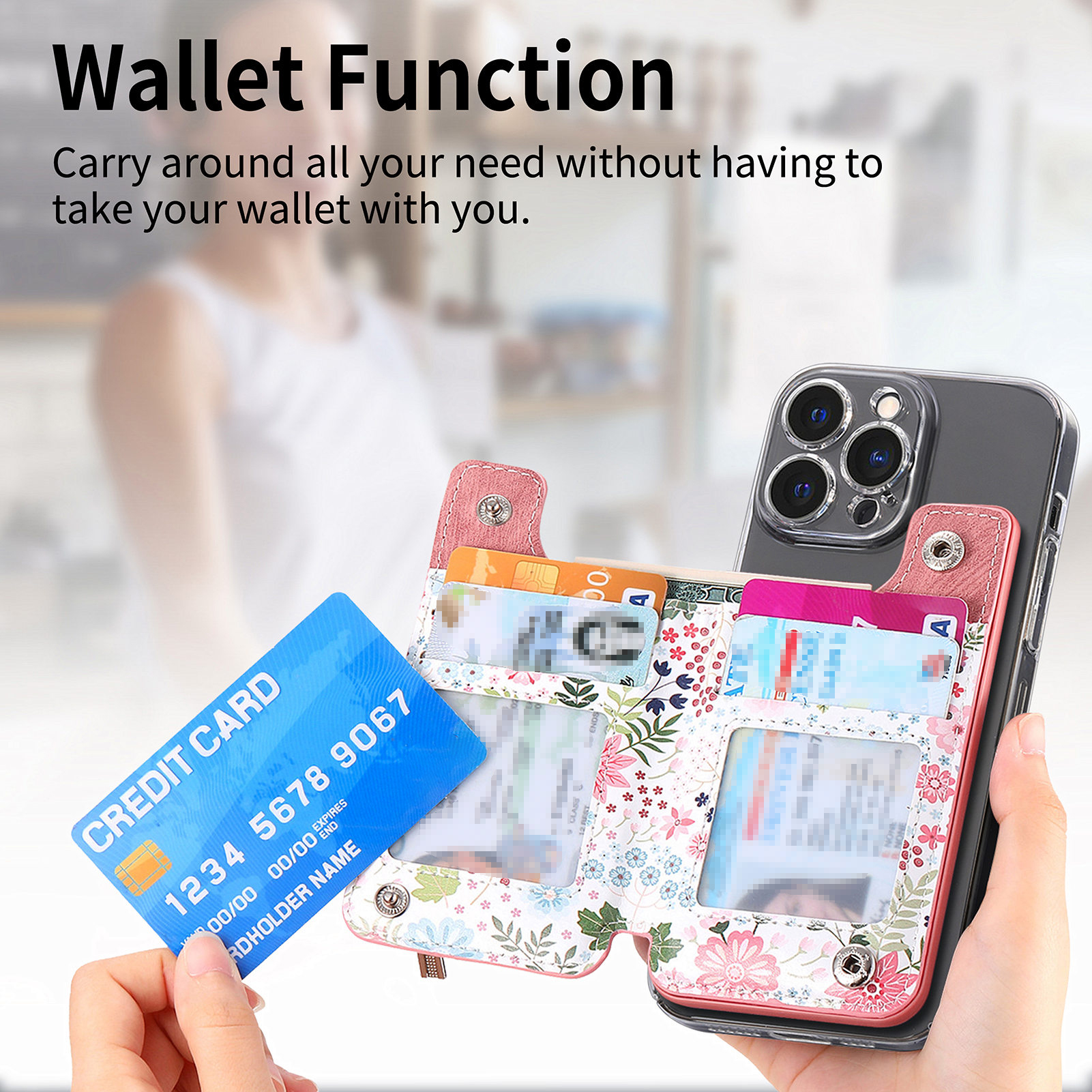 1Pc Flower Painted Phone Case  - đánh giá và giá Phone Cases With Wallet On Back