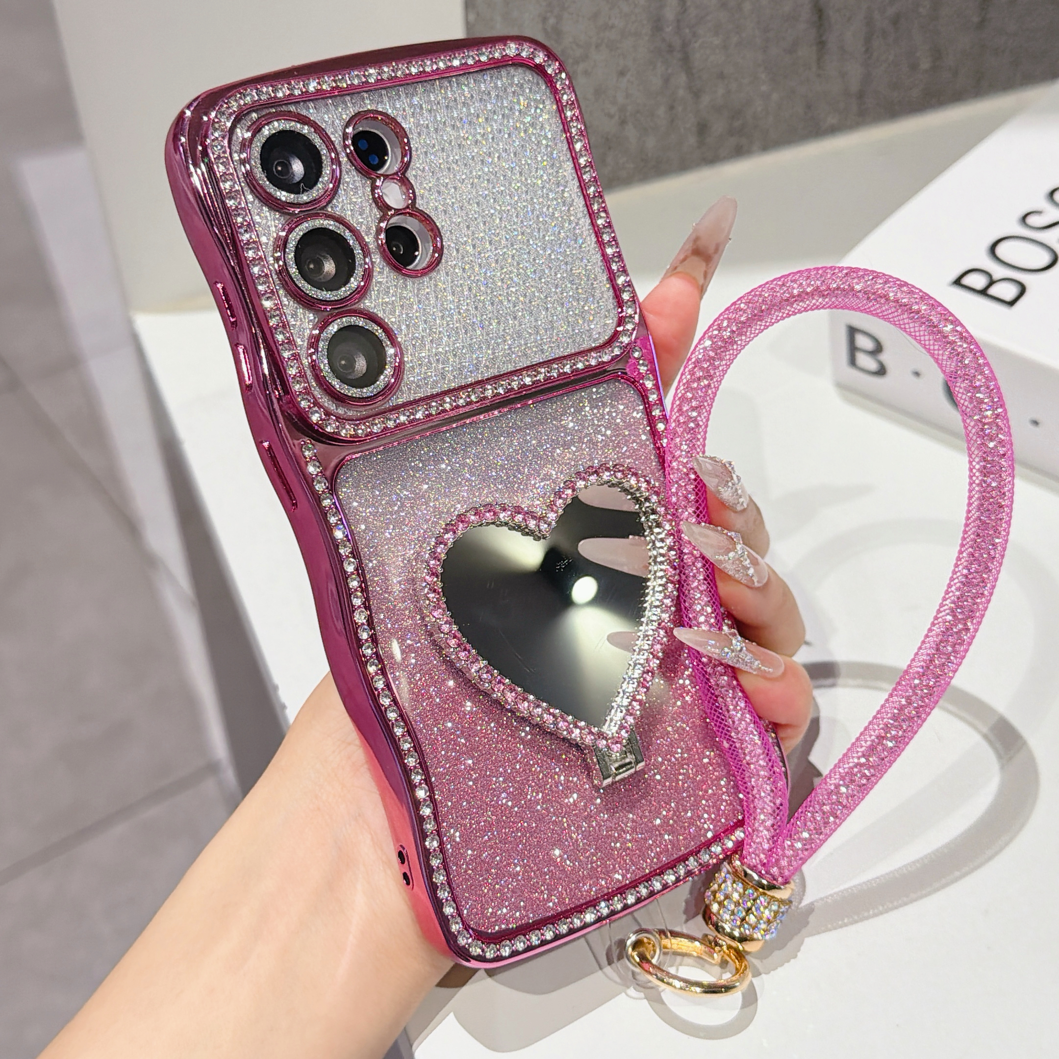 Gradient Glitter Rhinestone Ph - đánh giá và giá Phone Cases With Stand