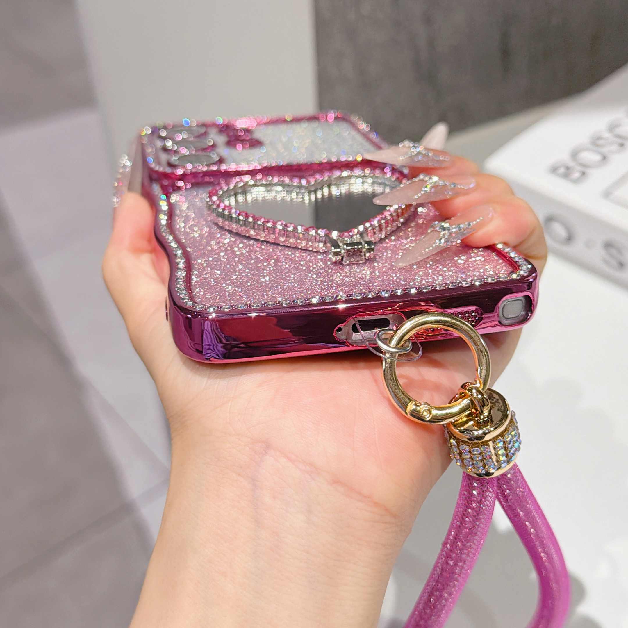 Gradient Glitter Rhinestone Ph - đánh giá và giá Phone Cases With Stand
