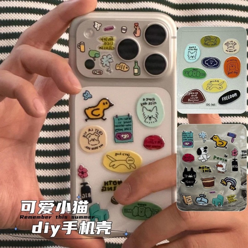 Cute Cartoon Cat Dog 3D Transp - đánh giá và giá Phone Cases Rubber