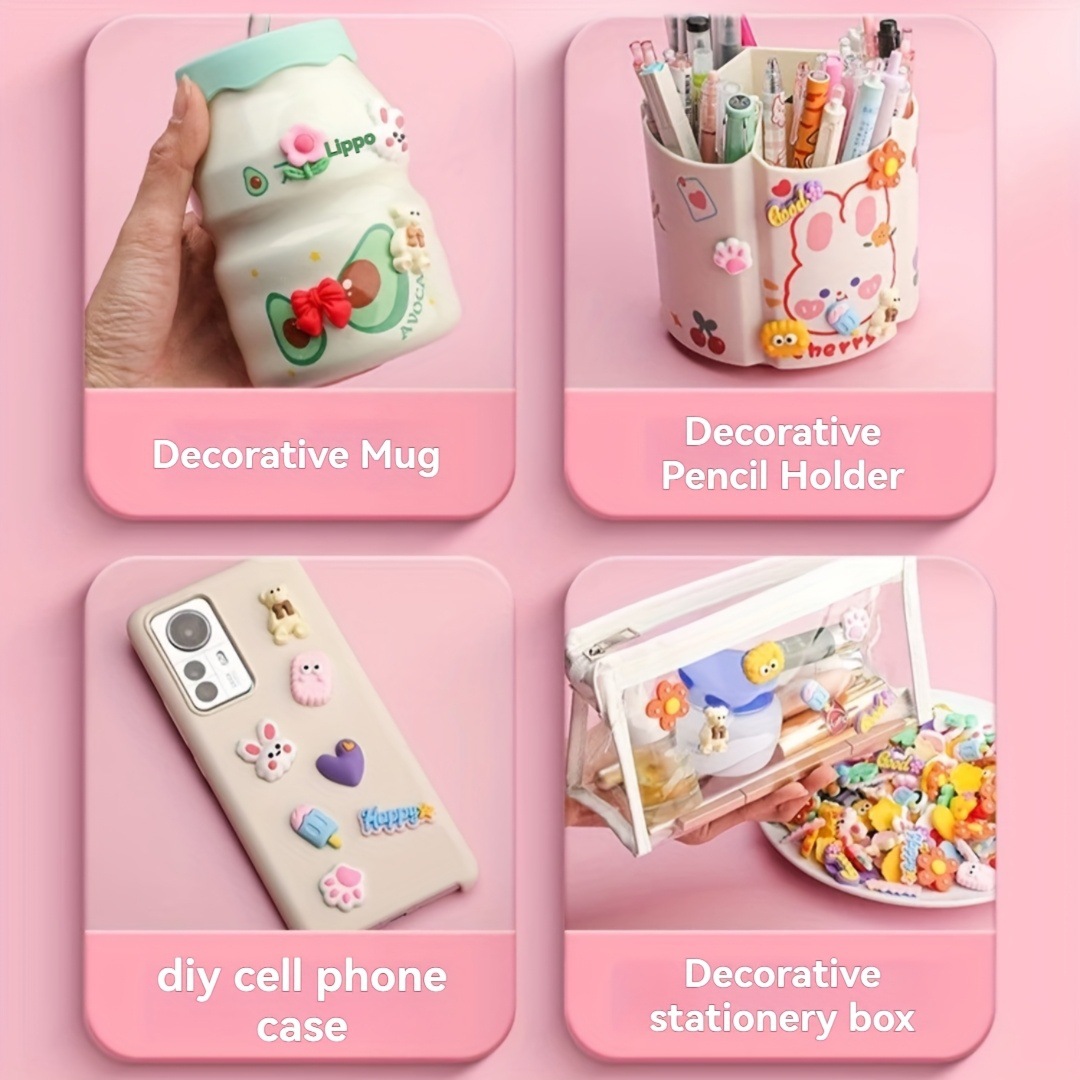 100pcs DIY Mixed Flower Animal - đánh giá và giá Phone Cases Rubber